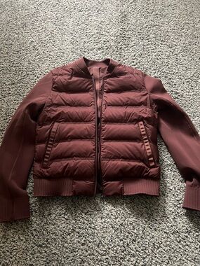 lululemon athletica Quilted Bomber Jacket - Burgundy